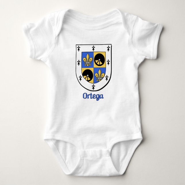 Body Para Bebé Escudo de la familia Ortega (Anverso)
