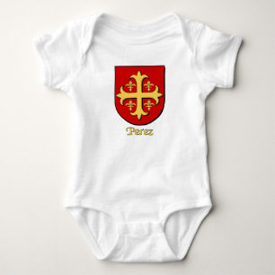 Body Para Bebé Escudo de la familia Perez