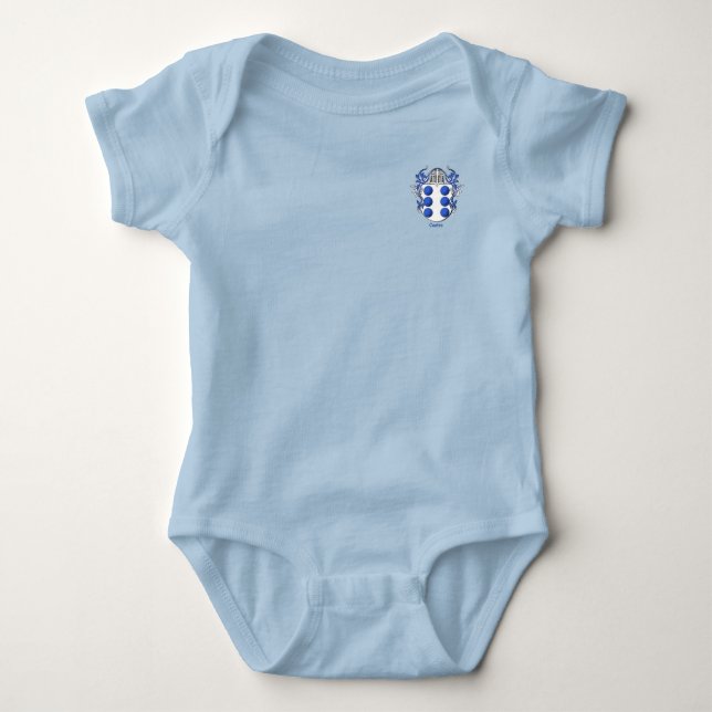 Body Para Bebé Escudo histórico de Castro con Helm y Mantle (Anverso)