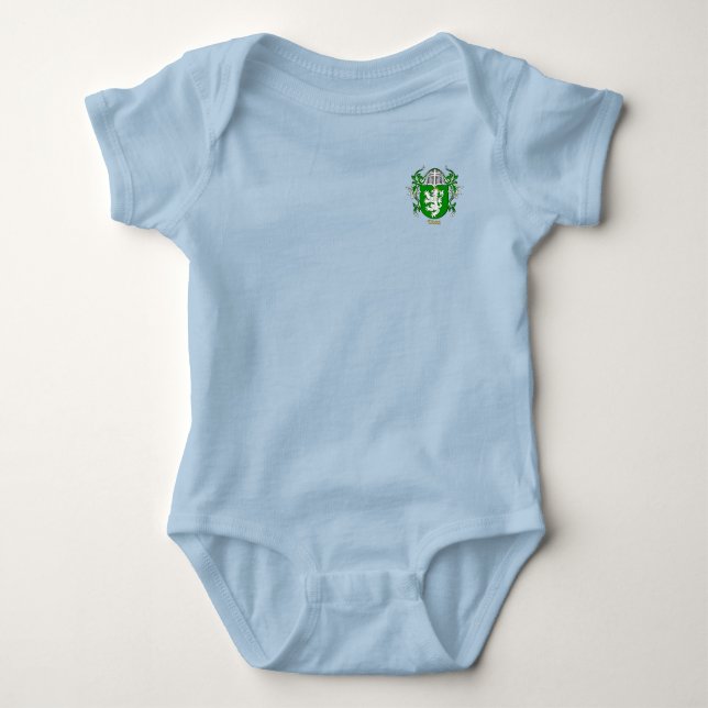 Body Para Bebé Escudo histórico de Díaz con Helm y Mantle (Anverso)