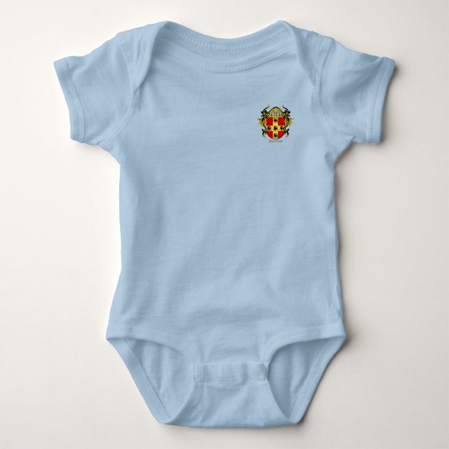Body Para Bebé Escudo histórico de Martínez con Helm y Mantle (Anverso)