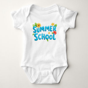 Body Para Bebé Escuela de verano - Texto de escuela de verano con