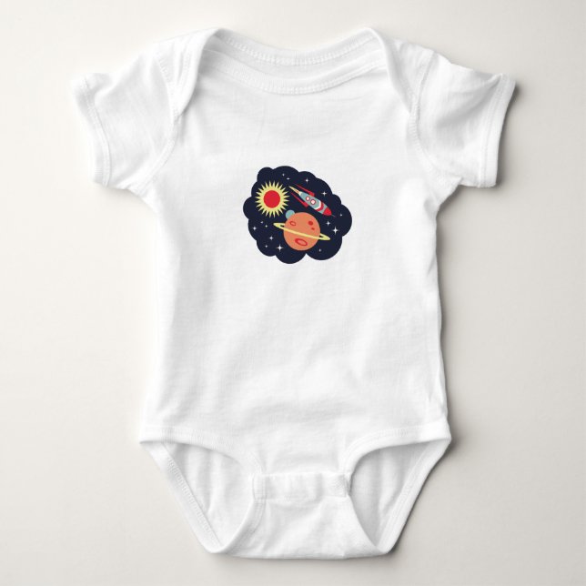 Body Para Bebé Espacio ultraterrestre (Anverso)