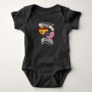 Body Para Bebé Español American Heart Flags España América