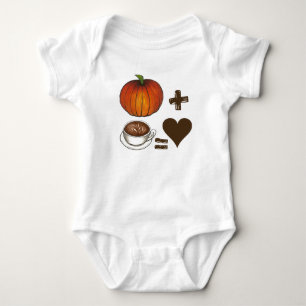 Body Para Bebé Especie de calabaza + lata de café = corazón de am