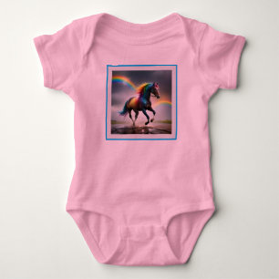 Body Para Bebé Espectro de Gracia: Caballo Arcoíris Debajo de Arc