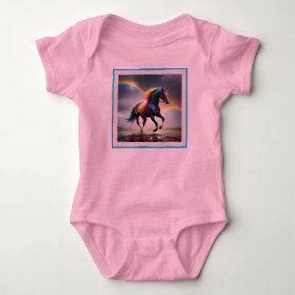 Body Para Bebé Espectro de Gracia: Caballo Arcoíris Debajo de Arc