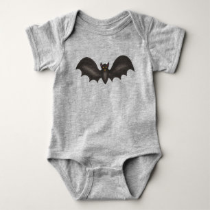 Body Para Bebé Espeluznantes murciélagos negros que vuelan batas 