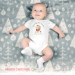 Body Para Bebé Esperando regalos de Navidad dulces