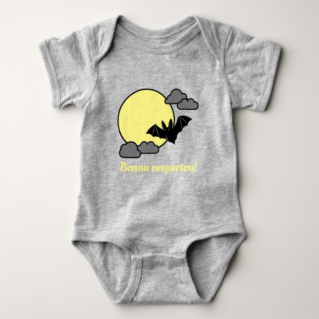 Body Para Bebé Esperanto: ¡Bonan vesperton! (Anverso)