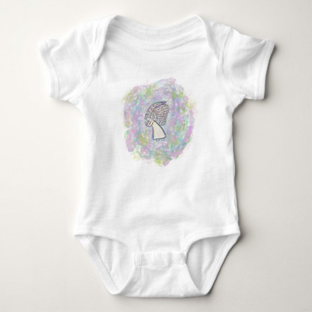 Body Para Bebé Esperar cosas buenas Guardian Angel Baby Bodysuit (Anverso)