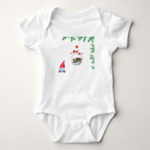 Body Para Bebé espíritu navideño con gnomo