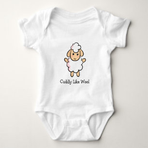 Body Para Bebé Esponjoso Como la Lana, Ovejas Lindas para Bebés N