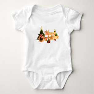 Body Para Bebé Espuma de Navidades dorados - Árbol festivo
