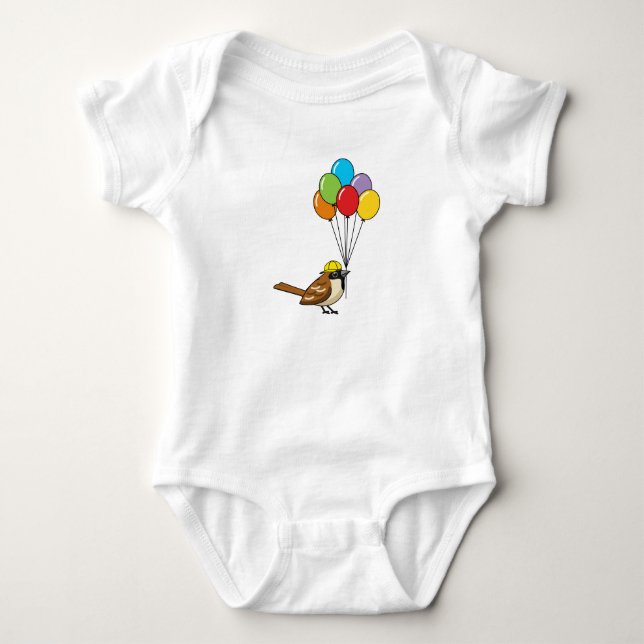 Body Para Bebé Espuma Personalizado con globos (Anverso)