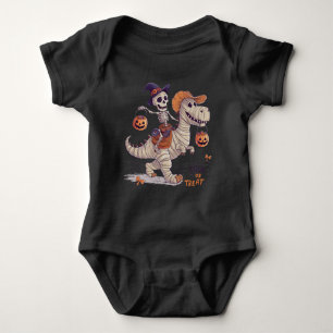 Body Para Bebé esqueleto truco-o-tratar montando dinosaurio momif