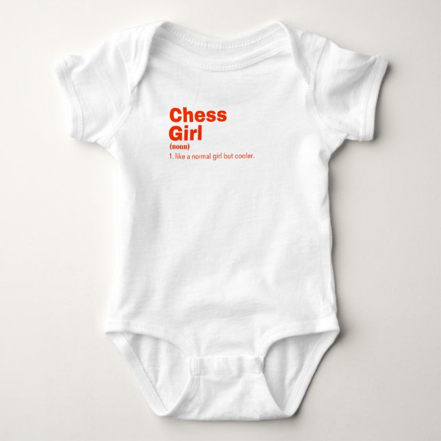 Body Para Bebé ess Girl - Chess (Anverso)
