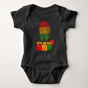Body Para Bebé Está en mi ADN Bandera africana Mes de la historia