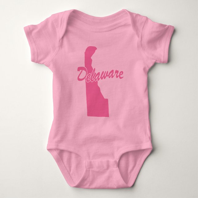 Body Para Bebé Estado De Delaware Forma Traje De Bebé (Anverso)