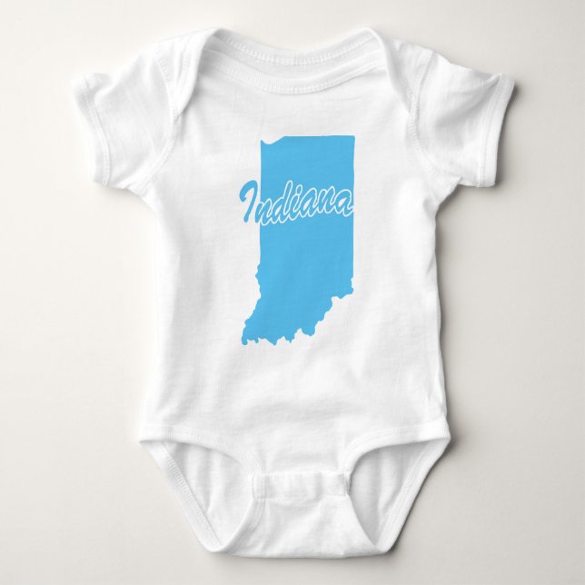 Body Para Bebé Estado De Indiana Forma Traje Para Bebés (Anverso)