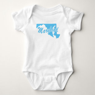 Body Para Bebé Estado De Maryland Forma Baby Bodysuit