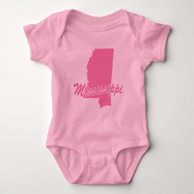 Body Para Bebé Estado De Mississippi Forma De Bebé (Anverso)