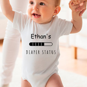 Body Para Bebé Estado del pañal personalizado