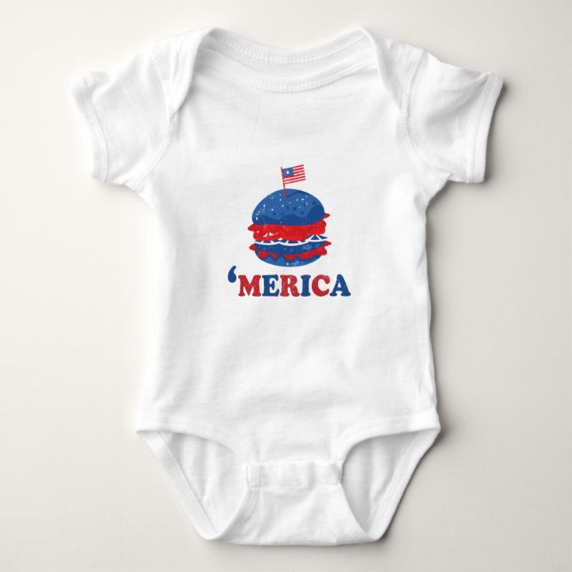 Body Para Bebé Estados Unidos 4 De Julio (Anverso)