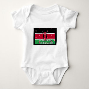 Body Para Bebé Estampa de arte "Amo Kenia" y "Hakuna Matata"