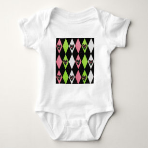 Body Para Bebé Estampado de Arlequín Colorido con Corazones de Ro