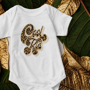Body Para Bebé Estampado de Leopardo Chico Genial Camiseta Combin