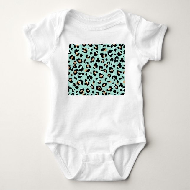 Body Para Bebé Estampado de leopardo, patrón de animal (Anverso)
