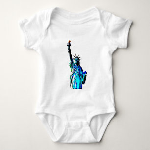 Body Para Bebé Estatua azul de la Dama de la Libertad