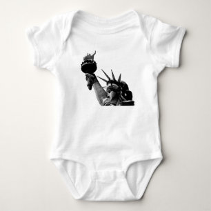 Body Para Bebé Estatua de la Libertad Blanco y Negro