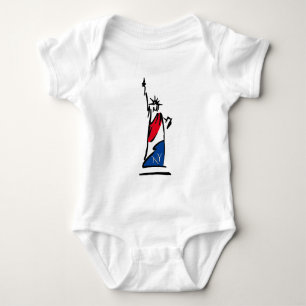 Body Para Bebé Estatua de la Libertad NY Rojo Blanco y Azul