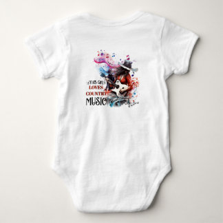 Body Para Bebé Este chica ama la música country baby bodysuit