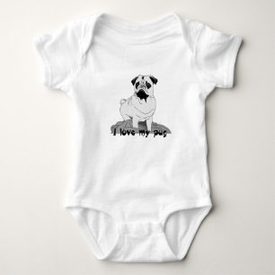 Body Para Bebé Este chica ama su pug!