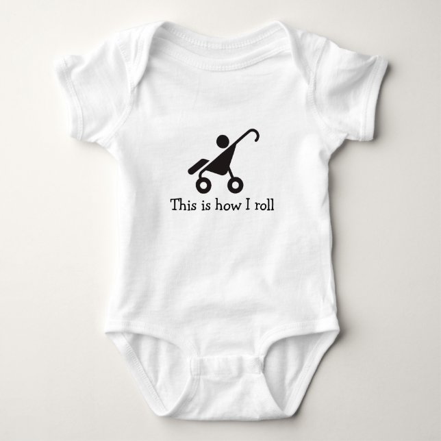 Body Para Bebé Éste es cómo ruedo. Onsie infantil. Blanco (Anverso)