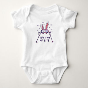 Body Para Bebé Este es mi conejo de esquí Traje de esquí con bast