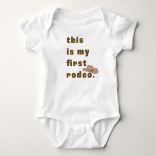 Body Para Bebé Este es mi primer rodeo en marrón