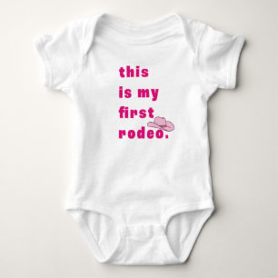 Body Para Bebé Este es mi primer rodeo rosa