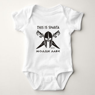 Body Para Bebé Éste es Sparta - Molon Lave - negro