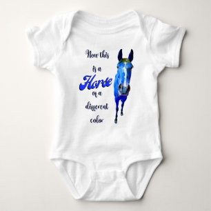 Body Para Bebé Este es un caballo de un color diferente en azul
