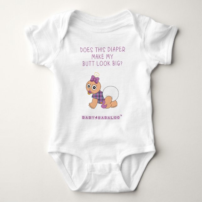 Body Para Bebé ¿Este pañal hace que mi trasero parezca grande? (Anverso)