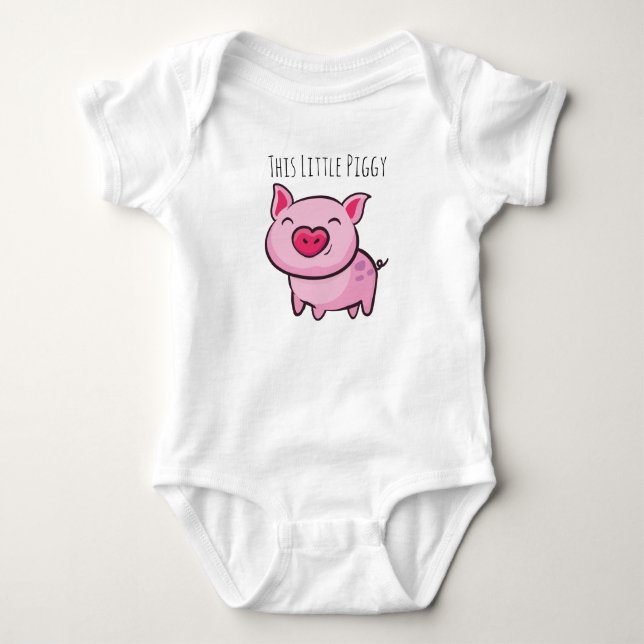 Body Para Bebé Este pequeño dormilón de cerdito (Anverso)