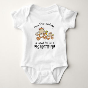 Body Para Bebé este pequeño hermano mayor de mono
