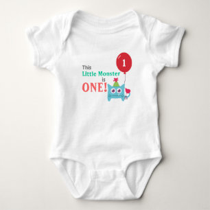 Body Para Bebé Este pequeño monstruo tiene uno, Primer Cumpleaños