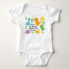 Body Para Bebé Estilo de Crayón Editable – Dinosaurio Roarsome