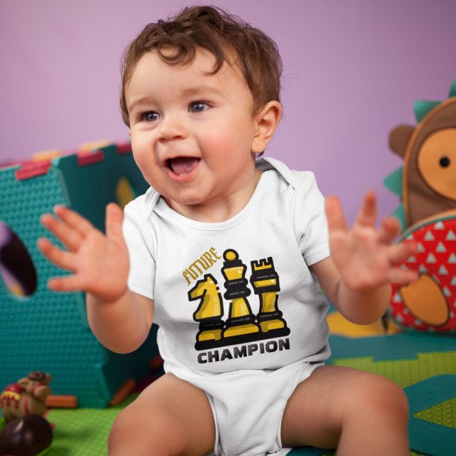 Body Para Bebé Estilo de tablero de ajedrez (future chess champ game champion baby clothes.)