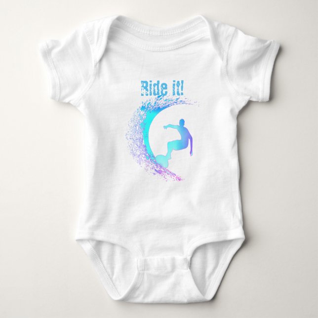 Body Para Bebé Estilo Graffiti Surfista (Anverso)